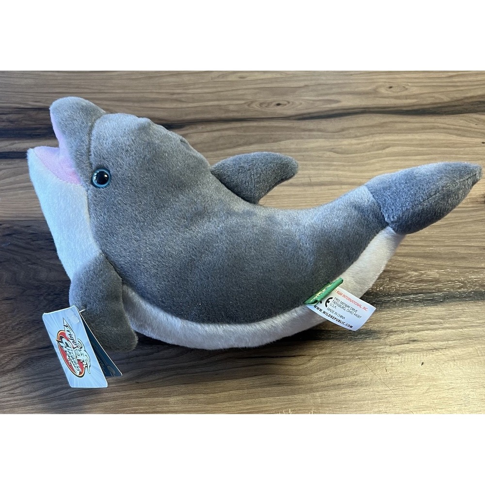 Wild Republic Dolphin Plush 12" – 2012 Frigo Cheese Heads WWF Promo Rare Tag